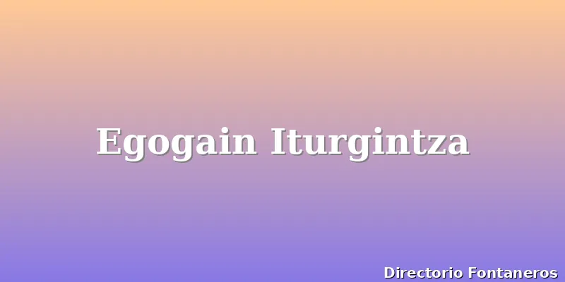 Egogain Iturgintza