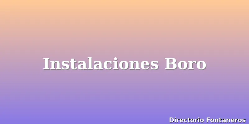 Instalaciones Boro