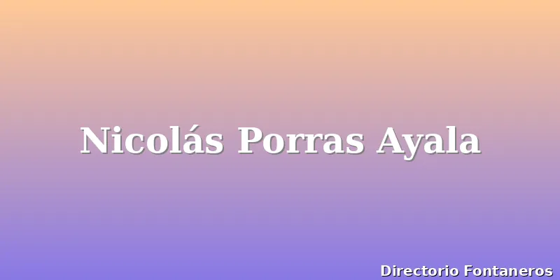 Nicolás Porras Ayala
