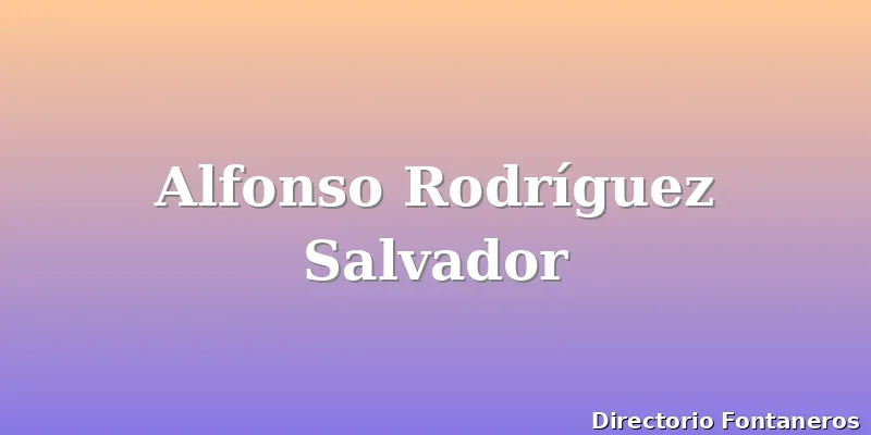 Alfonso Rodríguez Salvador