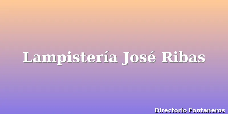 Lampistería José Ribas