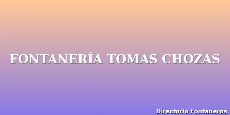 FONTANERÍA TOMAS CHOZAS