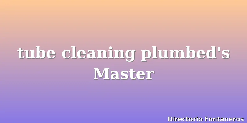 tube cleaning plumbed's Master