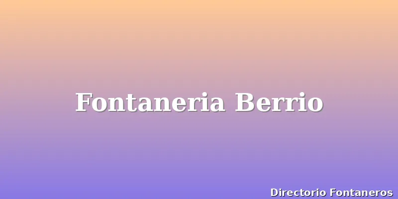 Fontaneria Berrio