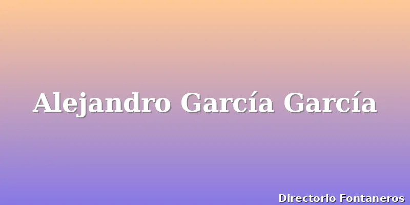 Alejandro García García